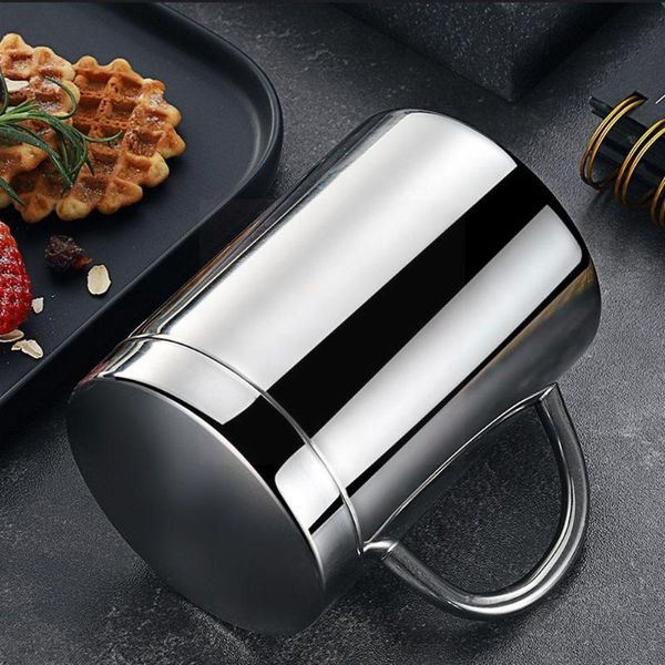 

mugs double wall steel coffee mug 400ml portable termo cup water tea travel office milk tumbler jug cups g1t0