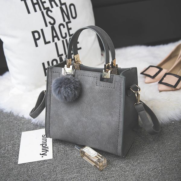 

womens bag 2021 new fashion brand designer retro women handbag shoulder diagonal hair ball wallet travelh shopping bags girl