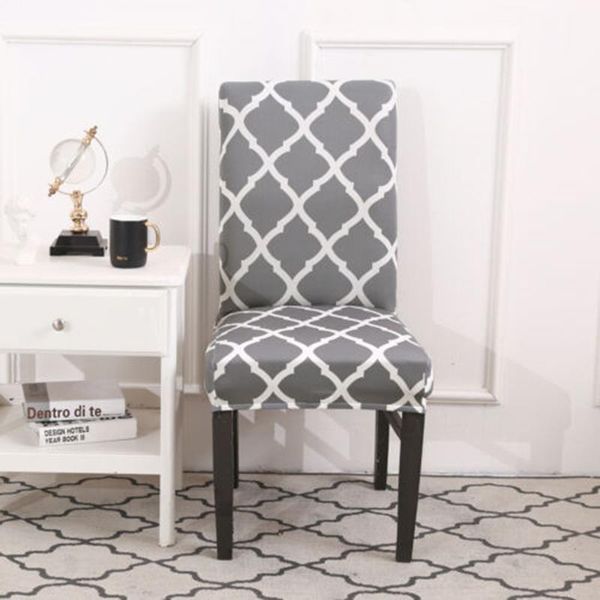 

chair covers dining seat slip cover stretch wedding banquet party removable grey