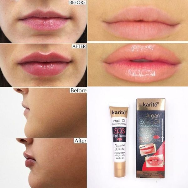

lip gloss transparent instant volumising build lips repairing jelly care serum plumper argan oil