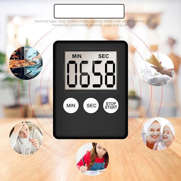 

kitchen timers 1pc 53x70x9mm magnetic digital lcd display cooking timer reminder clocks