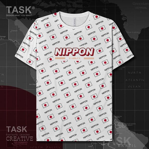 

men's t-shirts japan nippon jpn japanese quick dry t shirt gym t-shirt clothing for men sporting tracksuit summer clothes, White;black