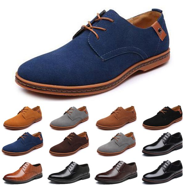 

2021 luxury men casual shoes black brown loafers outdoor flat slip on fashion mens trainers sneakers size 40-47 color56