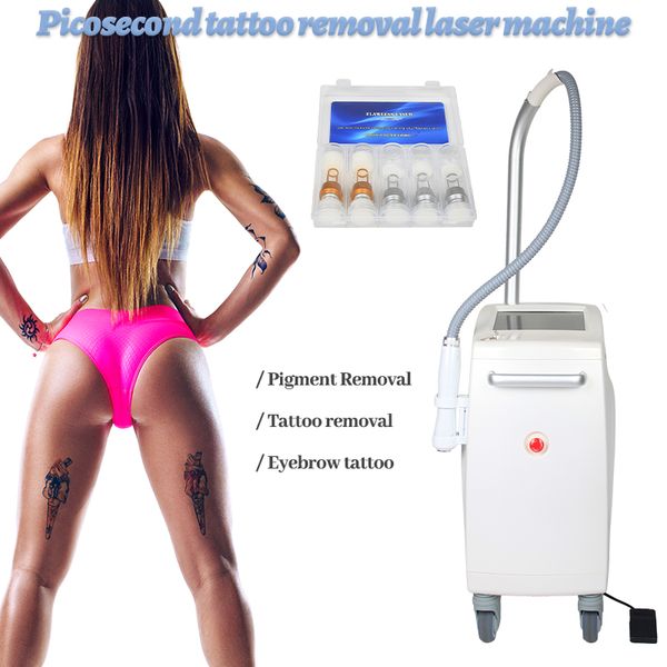 Remoção de tatuagem de laser Q comutou nd yag máquina de beleza preto enfrentado boneca pele cuidado cicatriz acne remover quipment