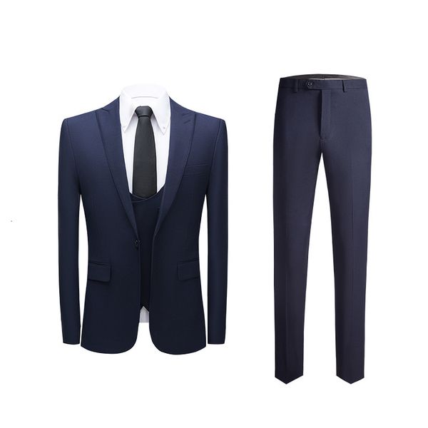 

men's suits & blazers fashions fall business casual work everyday wedding suit three lean pieces adjustment party, White;black