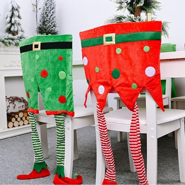 

christmas decorations decoration supplies hanging leg chair cover red green accessories for family ornament