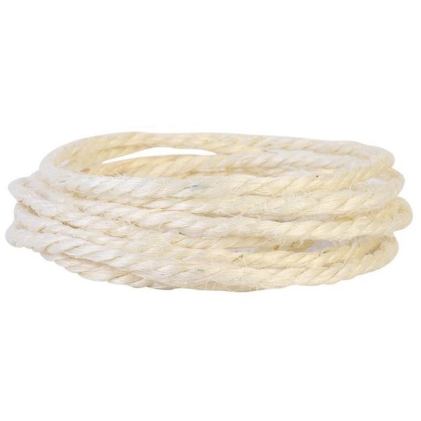 

cat toys promotion 6mm natural sisal rope for tree scratching post making climbing frame diy desk legs stool chair bin