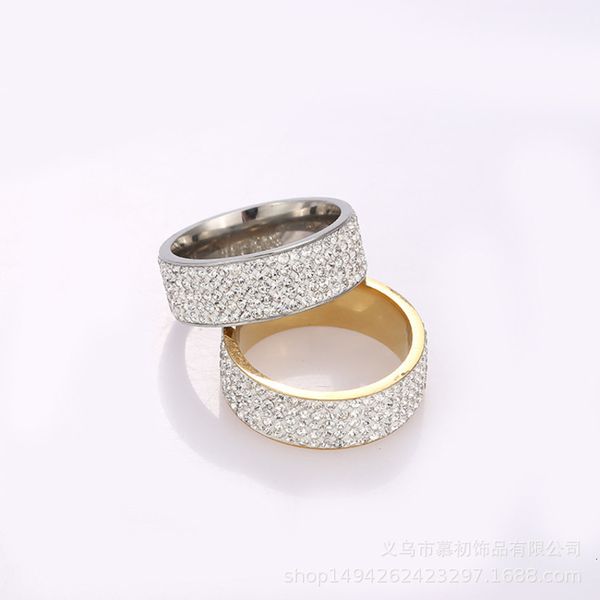 

jewelry stainls 8mm five row mud drill steel lovers ring, Silver