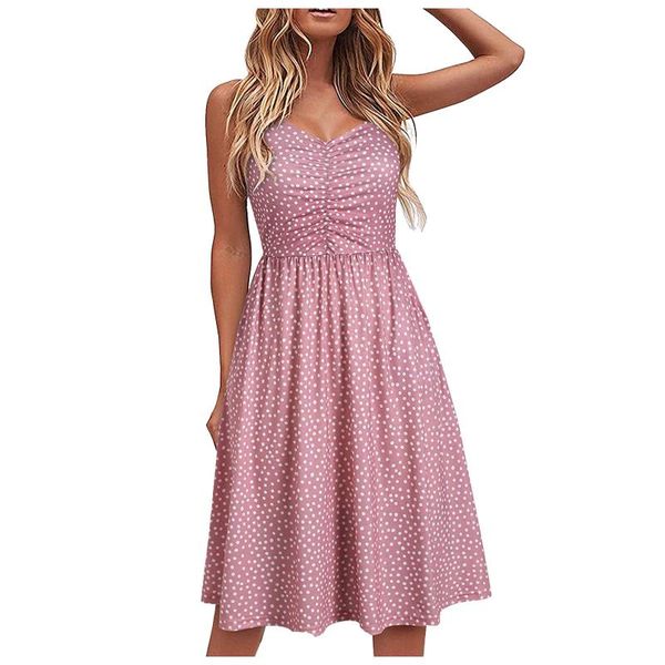 

casual dresses summer for women 2021 fashion women's printing pocket v-neck sleeveless leisure time beach dress vestido de mujer, Black;gray