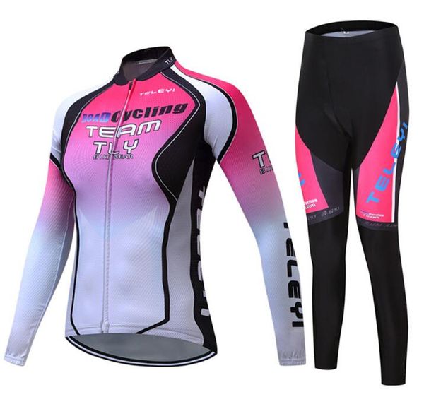 

bicycle cycling jersey sets women's polyester quick-drying long-sleeved suit, the same style can be customized