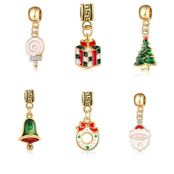 

keychains 30pcs/lots gold color 6 style decorative christmas keychain/pendant charm accessories, Silver