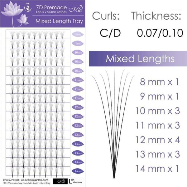 

[.10 7d c/d 8-15mm] pre-made volume lash fans semi permanent individual eyelash extensions1