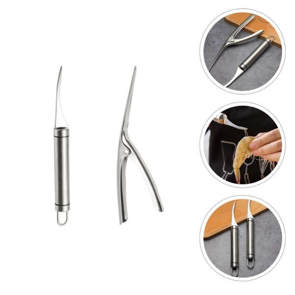

fishing accessories 1 set steel fish belly opener quick peel shrimp useful stripping peeler