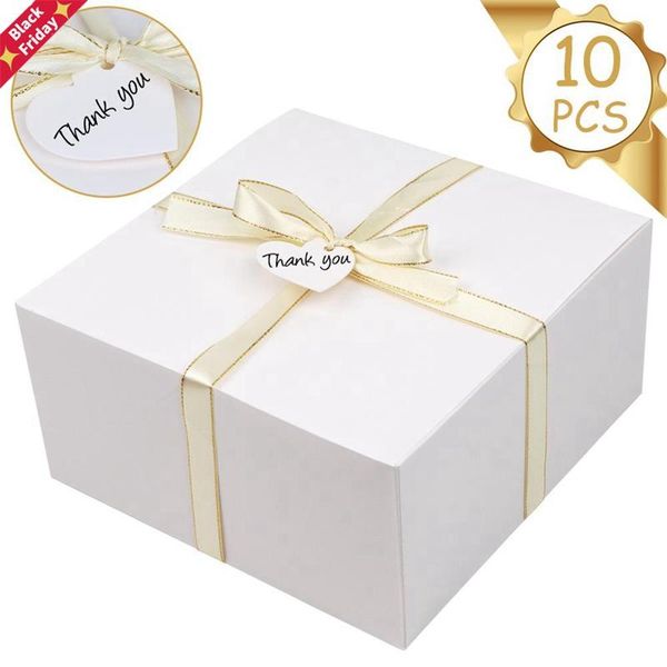 

gift boxes 4l large box with lid white kraft paper for events, cupcake wrap