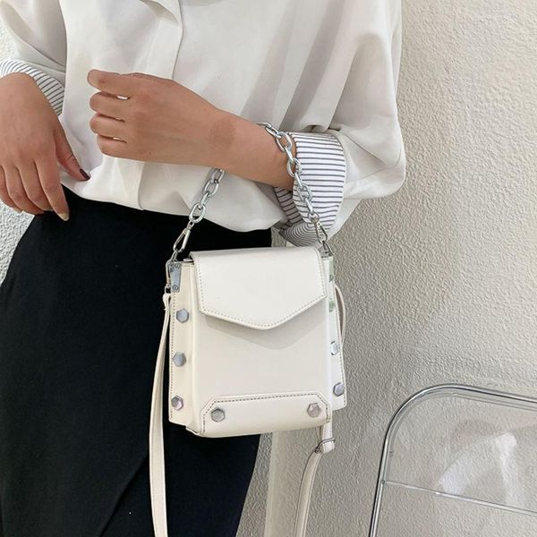 

evening bags pu leather ladies small square shoulder bag fashion women mini chain crossbody all-match female purse handbags box flap