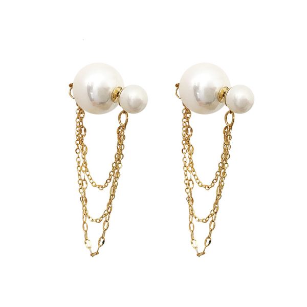 

chain pearl earrings female tassel fashion temperament simple