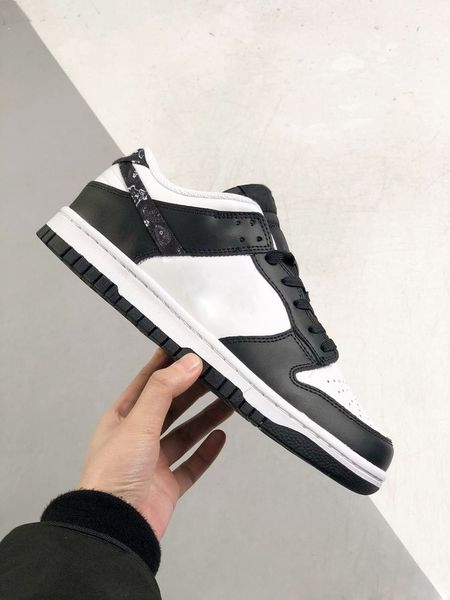 

(with box)2022 low black paisley running shoes men women black white sports sneaker