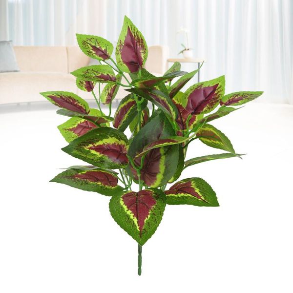 

decorative flowers & wreaths 7 branches foliage indoor bedroom garden living room office basil leaves home decor wall accessory fake flower