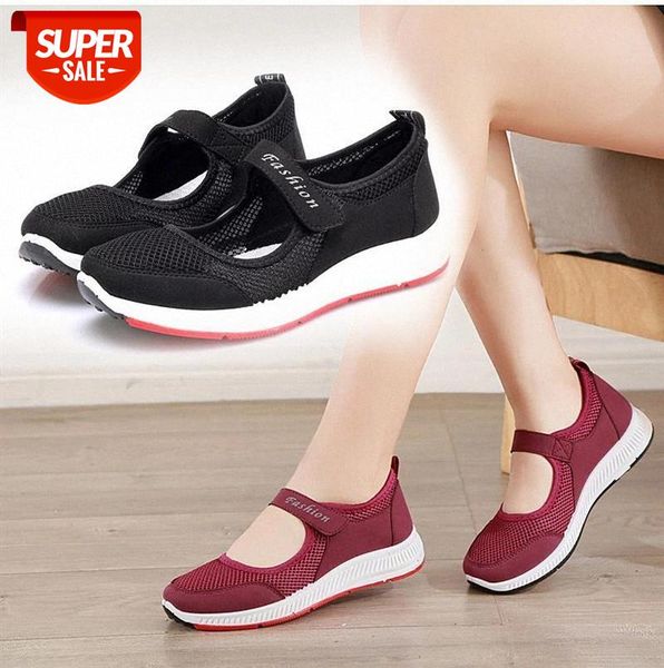 

women walking shoes 2021 new ladies breathable mesh flats for light weight fabric sneakers casual zapatillas mujer #ee7e