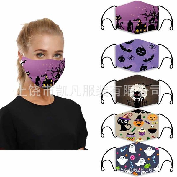 

women's men's and printed protective halloween cotton mask dustproof washable