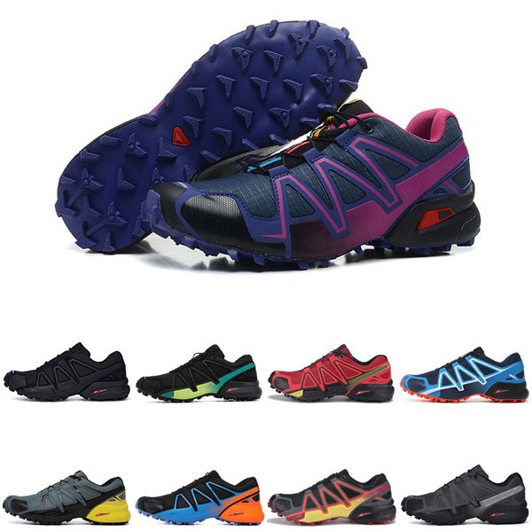 

ale speed cross 4 outdoor mens running shoes speedcross runner iv triple black pink #12 trainers men sports sneakers chaussures zapatos jogg