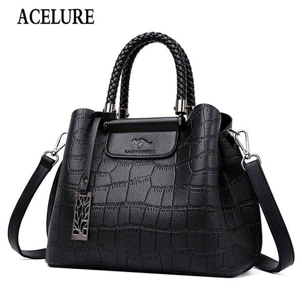 

female shoulder crossbody bags ladies purse metal pendant solid color alligator pu leather women shopping handbags evening
