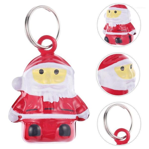 

christmas decorations 10pcs bell decoration accessory santa claus delicate pet necklace neck ring for phone bag decoration1
