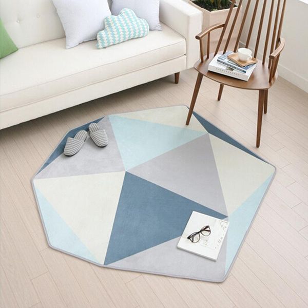 

carpets nordic style blue white geometric pattern carpet design living room sofa table area rug home modern minimalist irregular