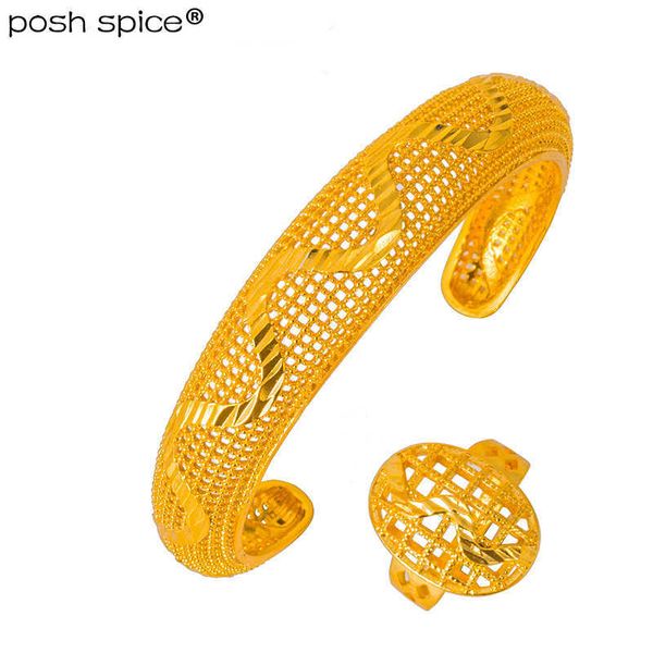 

ethiopain african dubai wedding bracelets bangles for women gold color bangles with ring arabic muslim ring islam jewelry gift q0722, Black