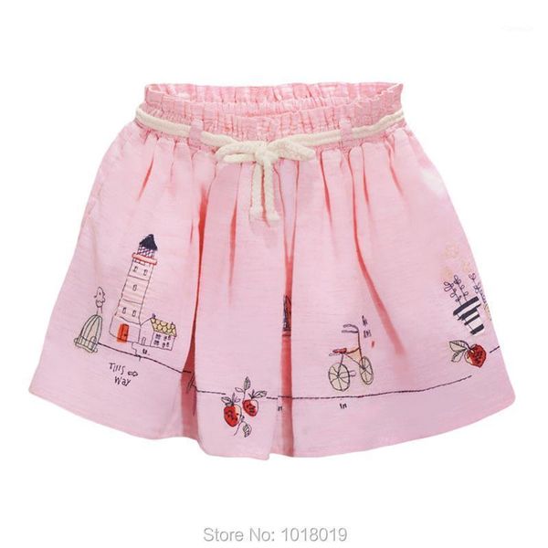 

1-7y kids 2021 brand quality 100% cotton summer skirt baby girl clothes beach casual girls children skirts, Blue