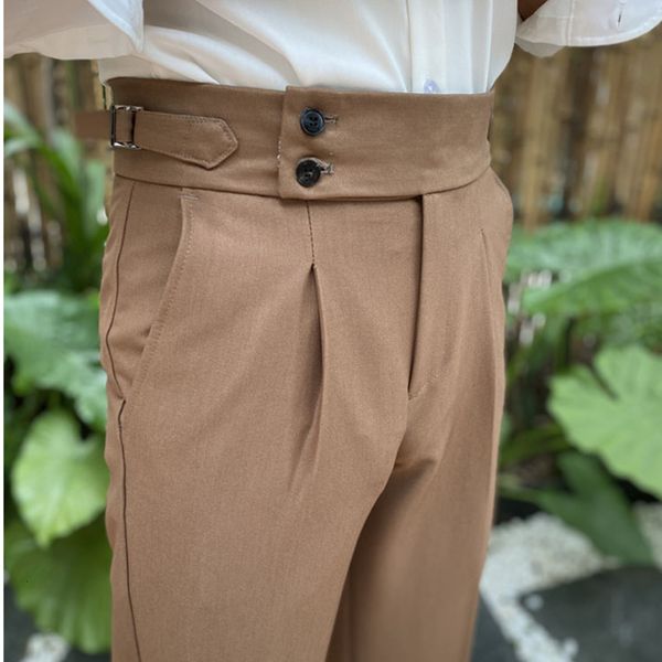 

men's pants high waist button pants, multifunctional office business, leisure, khaki, fashion in paris, italy, Black