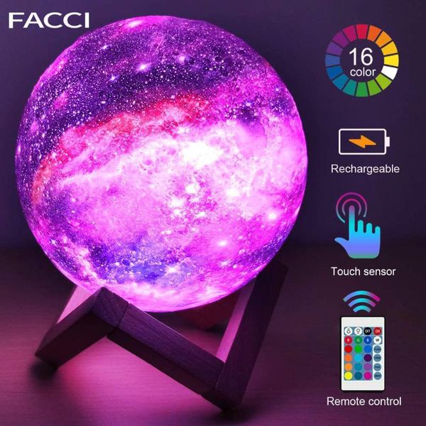 

night lights moon lamp 3d print galaxy light sky colorful change touch home decor creative gift for kids lover