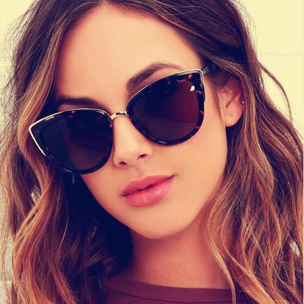 

retro ladies cat eye sunglasses women brand designer vintage gradient sun glasses female oculos de sol uv400, White;black