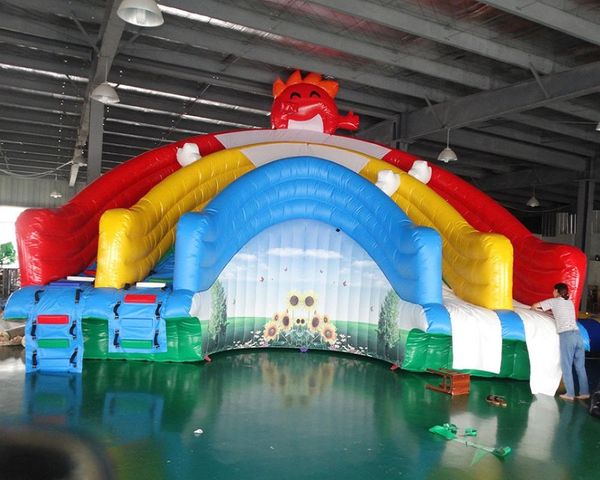 

colorful inflatable slide rainbow pool slides outdoor games & activities