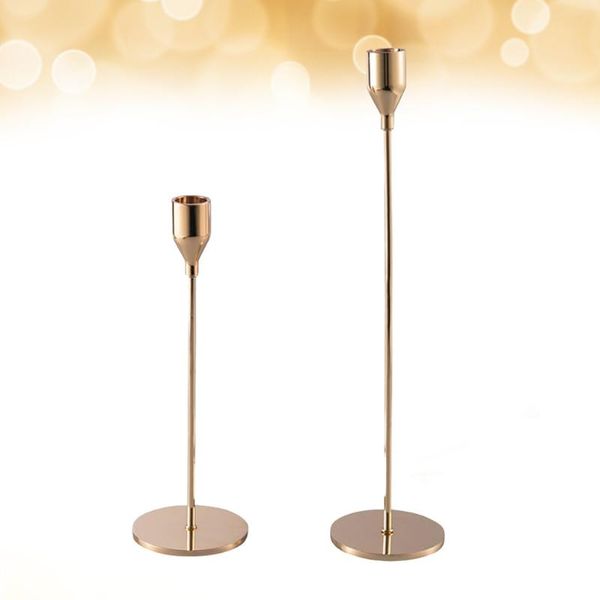 

candle holders 2 pcs single head candlestick romantic candlelight dinner holder european decorative model for table decoration(small siz