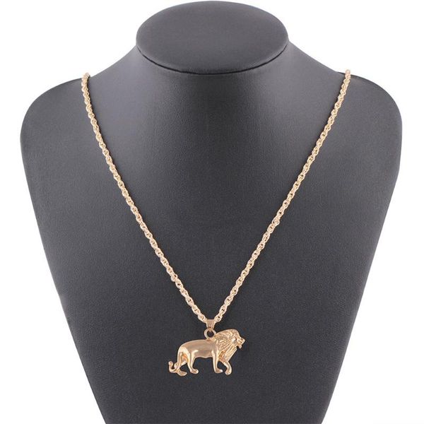 

new golden lion gold chain head bib necklace pendant lion hip-hop jewelry, Silver
