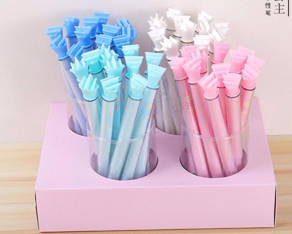 

gel pens lovely princess style ink pen cartoon stationery prize kawaii stydent office writing sign black neutral 48pc