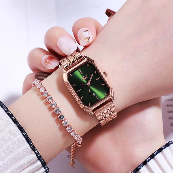 

rose gold women watch quartz ladies female wrist girl clock relogio feminino wristwatches, Slivery;brown
