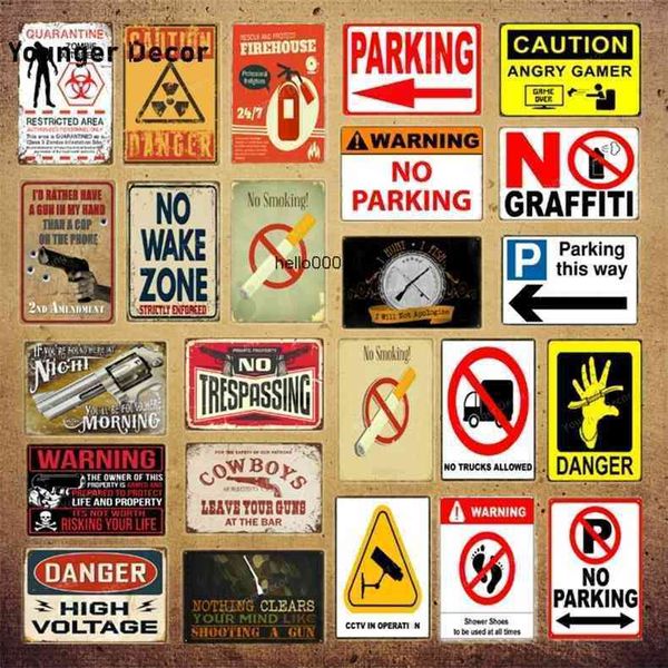 

parking metal signs tin poster caution danger no smoking wall art painting advertising board vintage home decor yi-212