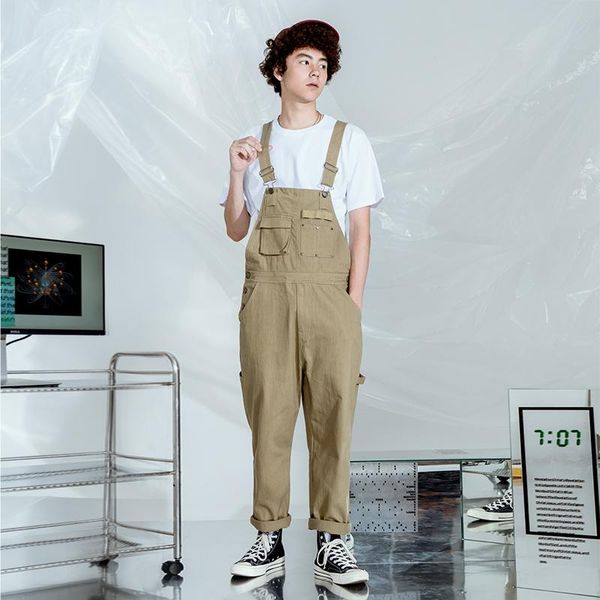 

men's pants 2021 logo hip-hop overalls art style original small straight casual pants., Black