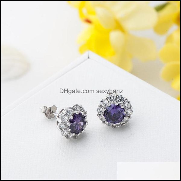

other earrings jewelry solid sterling sier s925 stud simple sweet sun flower ear female white gold wedding ew08 drop delivery 2021 i4sif, Golden;silver