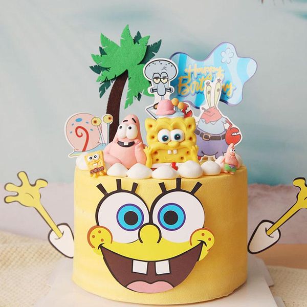 

other festive & party supplies yellow sponge baby theme cake ers for birthday cartoon shower first decoration gifts toy