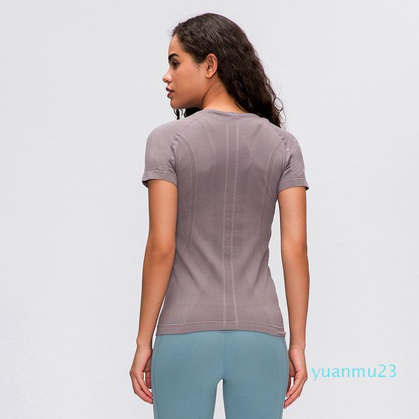 

women yoga shirts short sleeve breathable solid color gym sports outwork wear with logo high quality, White;red