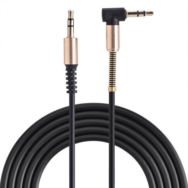 

audio cables 3.5mm male to male aux cable l-shaped 1m retractable cord for car audio speaker earphone spring cables free
