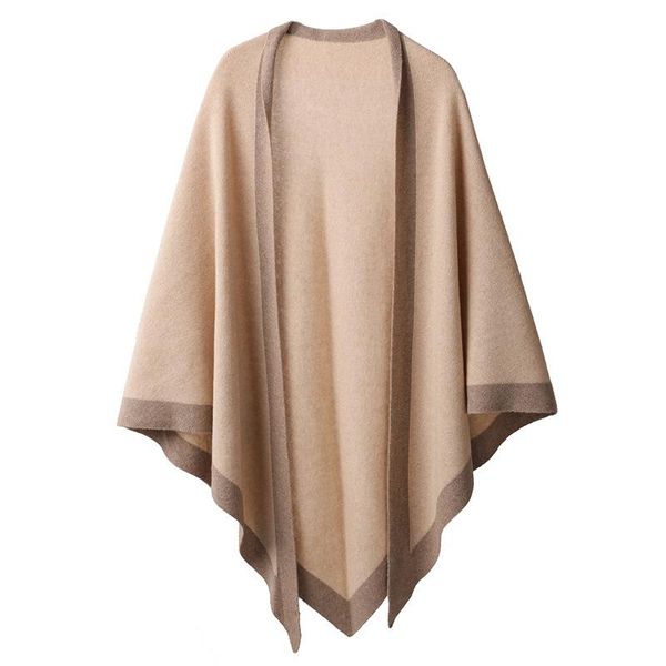 

scarves high grade 100%cashmere knit women fashion big shawl cloak poncho pashmina 90x200cm patchwork color, Blue;gray