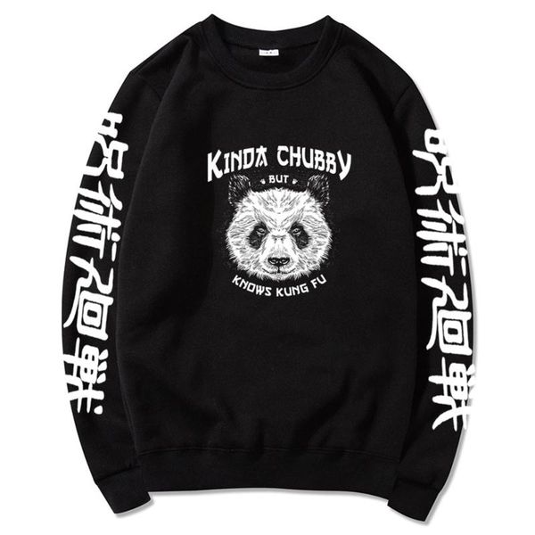 

men's hoodies & sweatshirts anime jujutsu kaisen sweatshirt cool color casual for -men four seasons gojo satoru, Black
