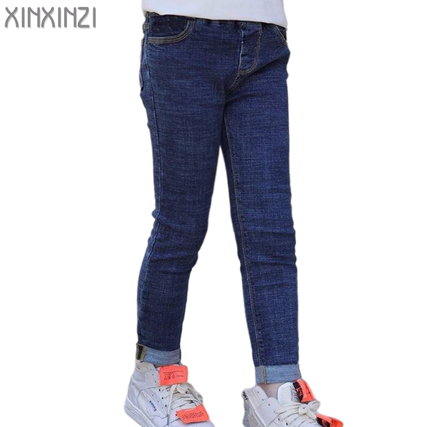 

autumn children's clothes girls jeans casual slim denim blue baby girl for big kids pencil long trousers
