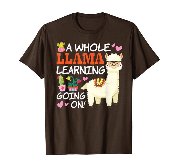 

Llama Learning T Shirt Teachers Students Alpaca Lovers Gift, Mainly pictures