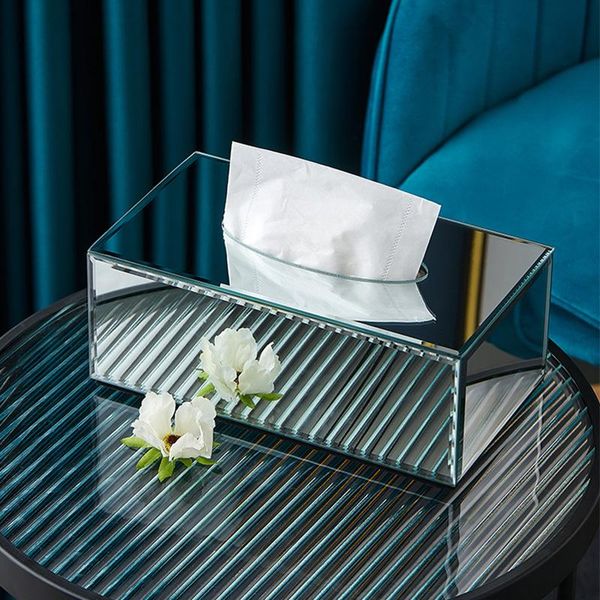 

tissue boxes & napkins glass box home living room dining table cover desk coffee modern holder car
