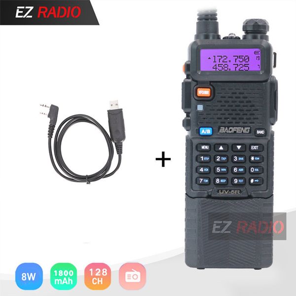 BaoFeng UV 5R CB 8W 5W Stazione radio UV-5R Ricetrasmettitore Talkie Walkie Auricolare antenna UV5R UV82 UV9R UV-82 UV-9R